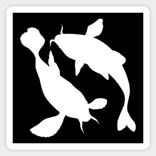 Koi fish silhouette Sticker